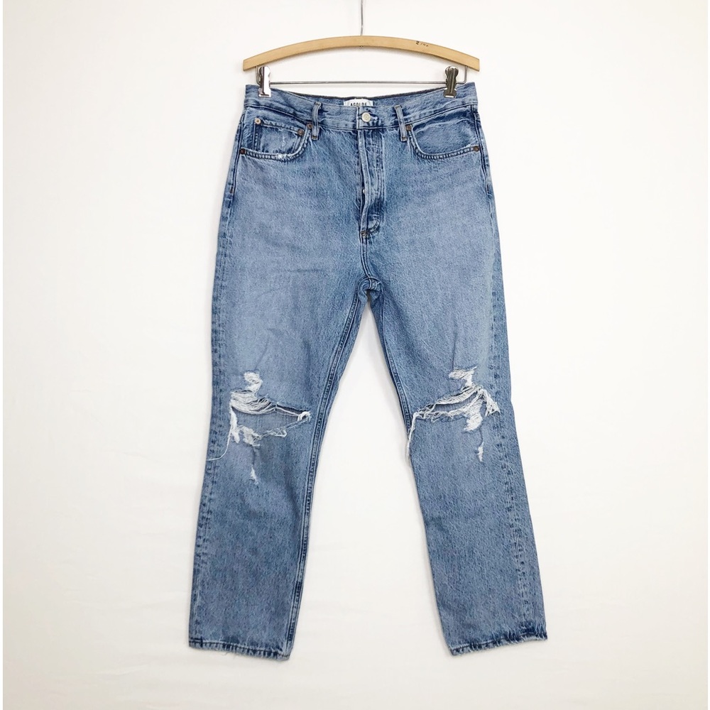 AGolde Riley Crop Distressed jeans - Picture 2 of 12